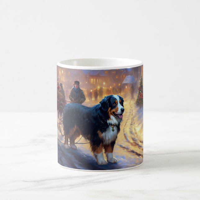 Bernese Mountain Weihnachtsfeiertage Kaffeetasse (Mittel)