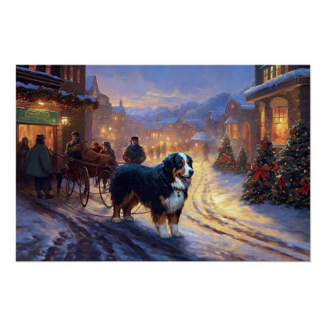Bernese Mountain Weihnachtsfeiertage Poster (Vorderseite)
