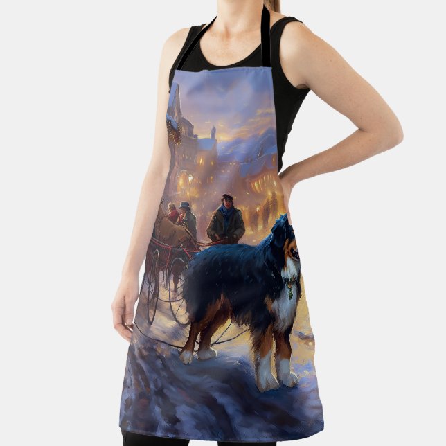 Bernese Mountain Weihnachtsfeiertage Schürze (InSitu)