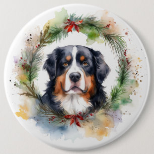 Bernese Mountain Weihnachtsfest Papa Button