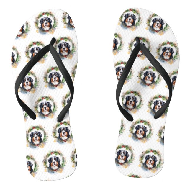 Bernese Mountain Weihnachtsfest Papa Flip Flops (Fußbett)