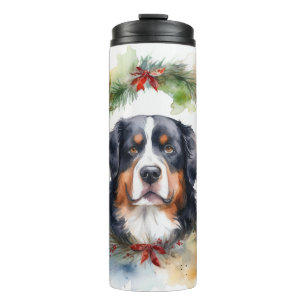 Bernese Mountain Weihnachtsfest Papa Thermosbecher