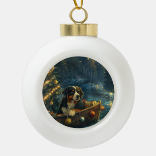 Bernese Mountain Weihnachtsfest Reise Keramik Kugel-Ornament