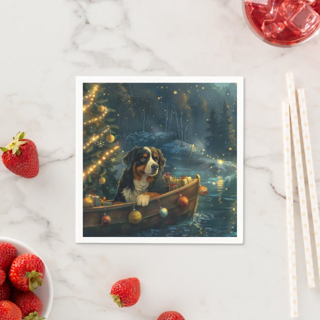 Bernese Mountain Weihnachtsfest Reise Serviette (Beispiel)