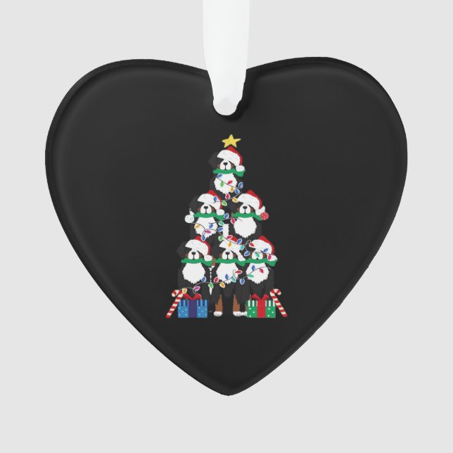 Bernese Mt Dog Puppy Christmas Tree Classic T-Shir Ornament (Vorderseite)