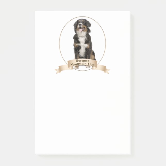 Bernese Mt. Hundepost-itanmerkungen Post-it Klebezettel (Vorderseite)