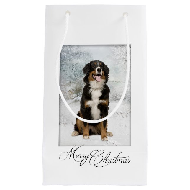 Bernese Mt. Hundeweihnachtsgeschenk-Tasche Kleine Geschenktüte (Vorderseite)