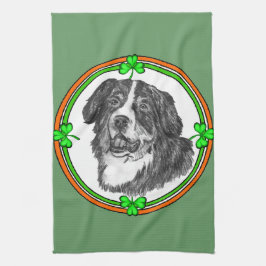 Bernese Mtn Dog St Patricks Küchentuch