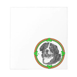 Bernese Mtn Dog St Patricks Notizblock