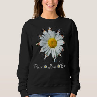 Bernese Peace Liebe Daisy Dog Mama Bernese Hunde Sweatshirt