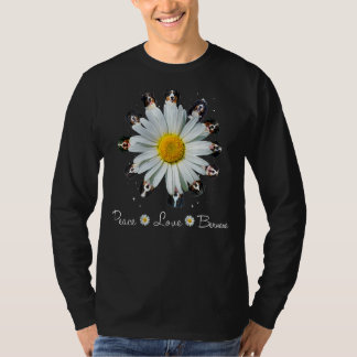 Bernese Peace Liebe Daisy Dog Mama Bernese Hunde T-Shirt