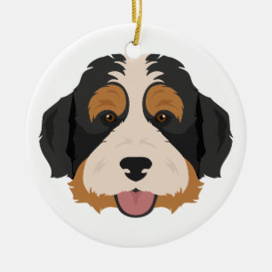 Bernese Poodle mix, Bernedoodle Weihnachtsschmuck