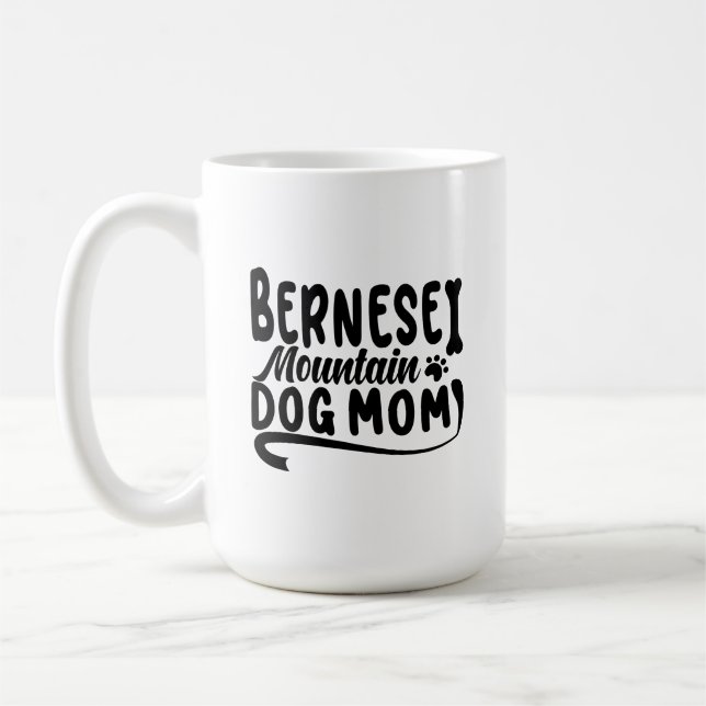 Bernese Puppy Mama, Bernese Dog Mother, Bernese Ma Kaffeetasse (Links)