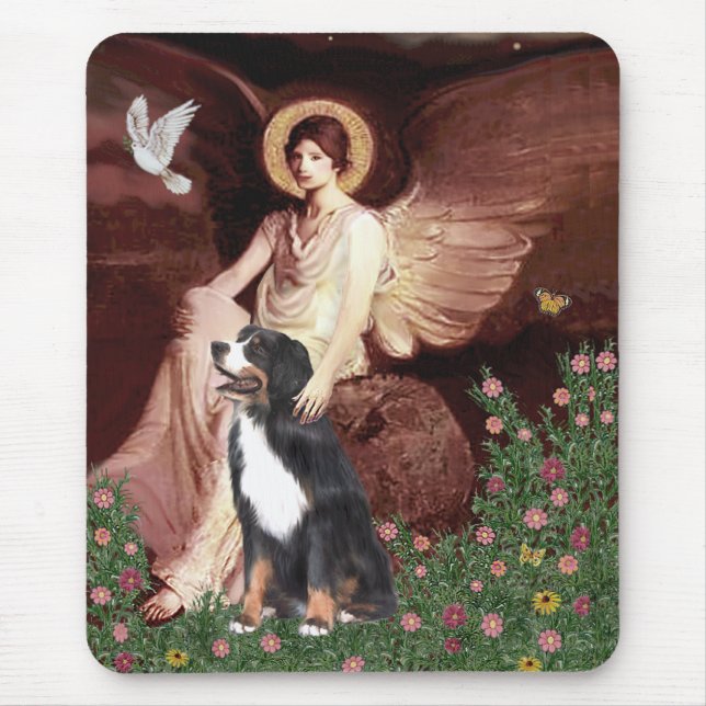 Bernese - sitzender Engel Mousepad (Vorne)