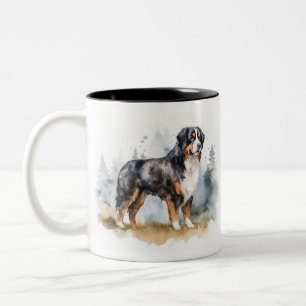 Bernese Wasserfarbe Hund Zweifarbige Tasse