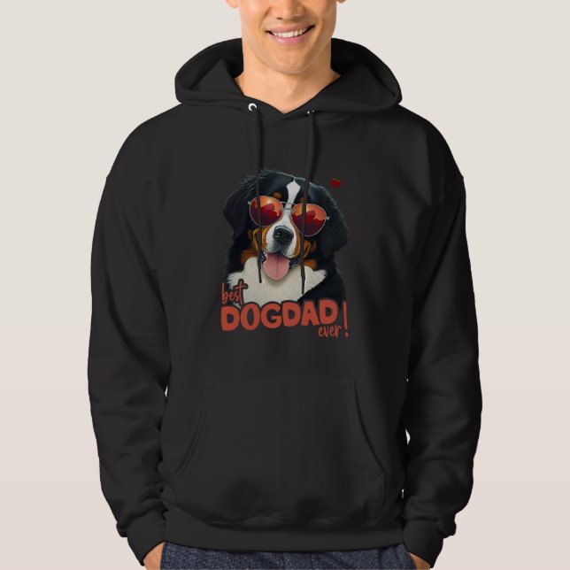 Bernesemountaindog With Heartdecoration Coolest Do Hoodie (Vorderseite)