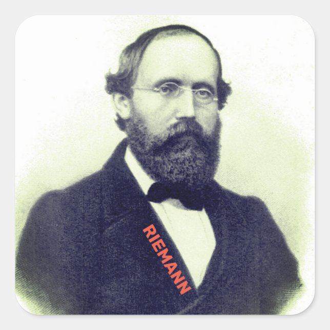 Bernhard Riemann Quadratischer Aufkleber (Vorderseite)