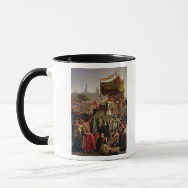 Bernhardiner, der den zweiten Kreuzzug predigt Tasse (Links)