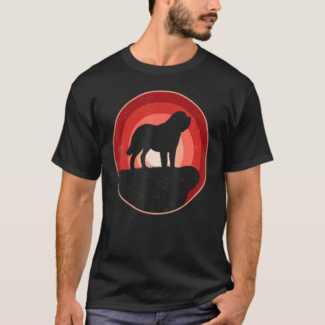 Bernhardiner Dog Retro 22 T-Shirt (Vorderseite)