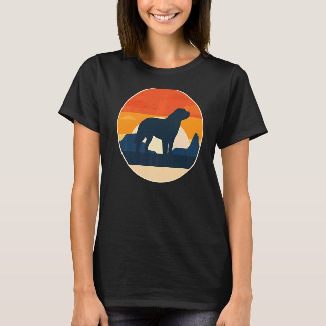 Bernhardiner Dog Retro 27 T-Shirt (Vorderseite)