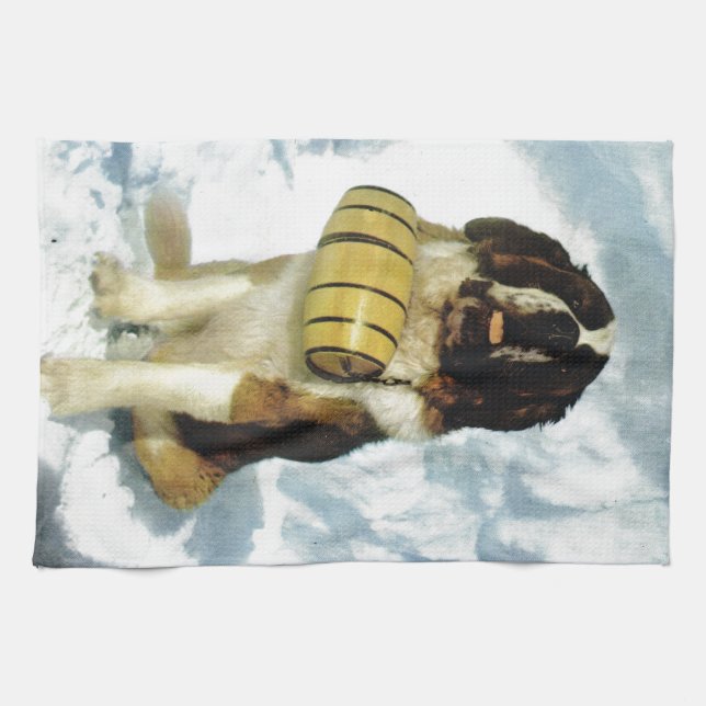 Bernhardiner-Hund, Gebirgsrettung Geschirrtuch (Horizontal)