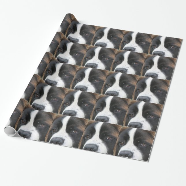 Bernhardiner-Hund Geschenkpapier (Ungerollt)