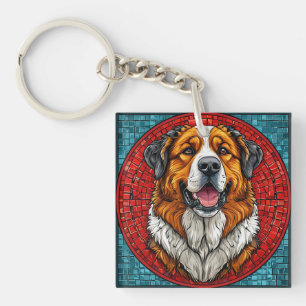 Bernhardiner Hund Schlüsselanhänger