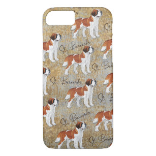 Bernhardiner-Hunde mit einem rustikalen Case-Mate iPhone Hülle