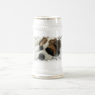 Bernhardiner-Hundebier Stein Bierglas