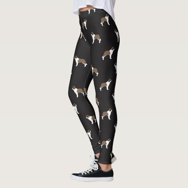 Bernhardiner-Silhouette-Muster Leggings (Links)