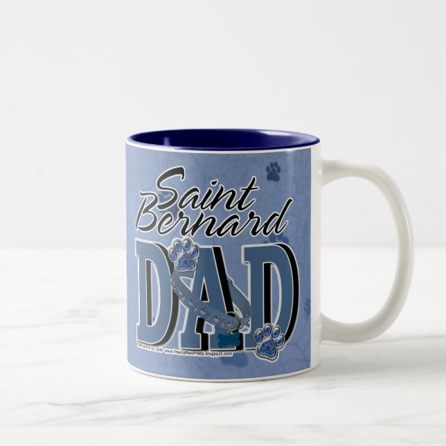 Bernhardiner-VATER Zweifarbige Tasse (Rechts)