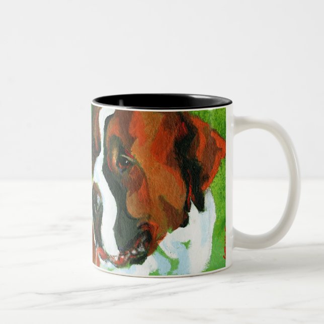 Bernhardiner Zweifarbige Tasse (Rechts)