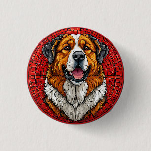 Bernhardinerhund Button