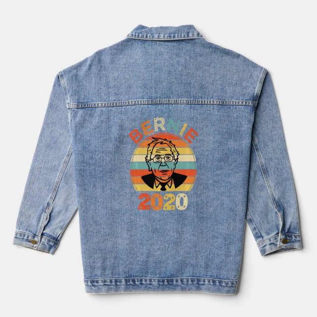 Bernie 2020 Vintag Bernie Sanders Jeansjacke (Rückseite)