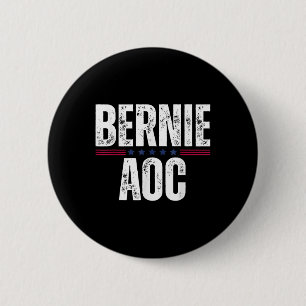 Bernie Aoc 2028 Bernie Sanders Alexandria Cortez Button