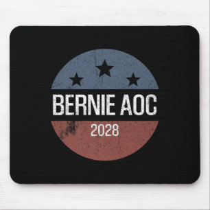 Bernie Aoc 2028 Bernie Sanders Alexandria Cortez Mousepad