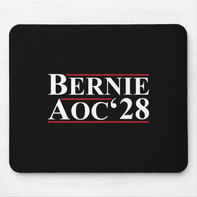 Bernie Aoc 2028 Bernie Sanders Alexandria Cortez Mousepad (Vorne)