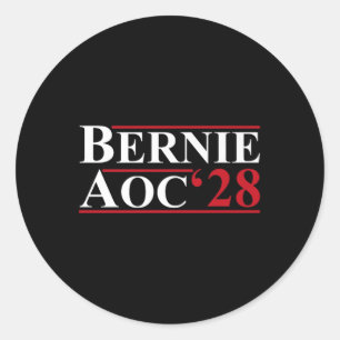 Bernie Aoc 2028 Bernie Sanders Alexandria Cortez Runder Aufkleber