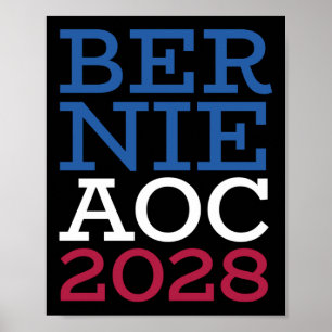 Bernie Aoc Kampagne 2028 - Patriotic Fight Oligarc Poster