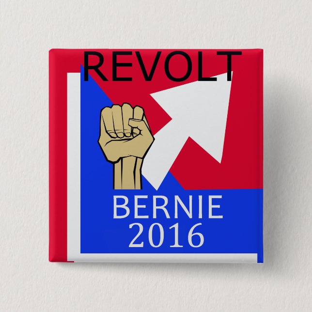 Bernie-Aufruhr sq. Button (Vorderseite)