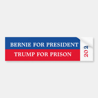 Bernie für den Präsidenten / Trump für das Gefängn Autoaufkleber