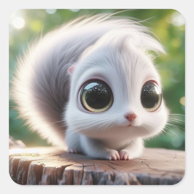 ‚Bernie‘ Quadratischer Aufkleber (Vorderseite)