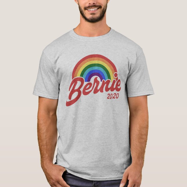Bernie-Regenbogen T-Shirt (Vorderseite)