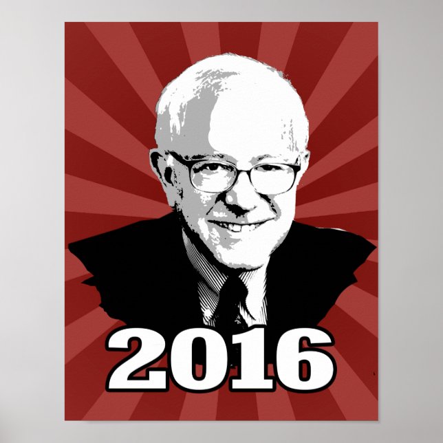 BERNIE SANDERS 2016 Kandidat Poster (Vorne)