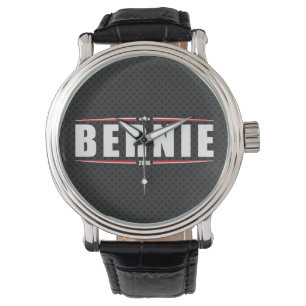 Bernie Sanders 2016 (Sterne & Streifen - Schwarz) Armbanduhr