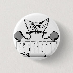 Bernie Sanders Cat mit Mittens Button
