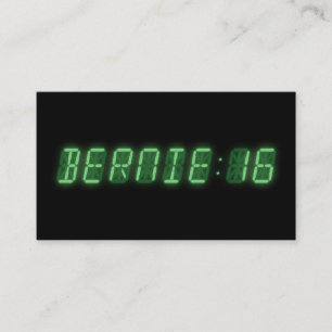 Bernie Sanders Digital Readout Visitenkarte