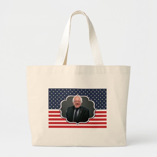 Bernie-Sanders-Flagge Jumbo Stoffbeutel (Vorne)