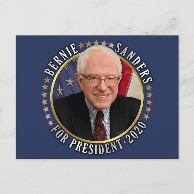 Bernie Sanders für das demokratische Foto 2020 Postkarte (Vorderseite)