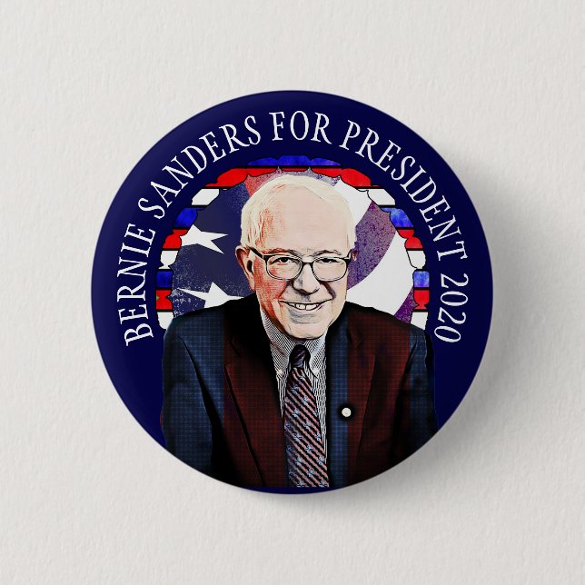 Bernie Sanders für die Präsidentschaftswahl 2020 Button (Vorderseite)